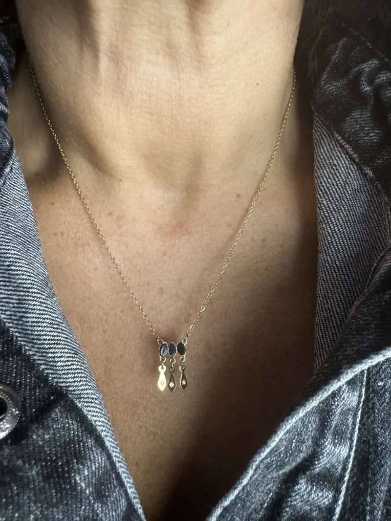 Collier Chloé (noir ou kaki)