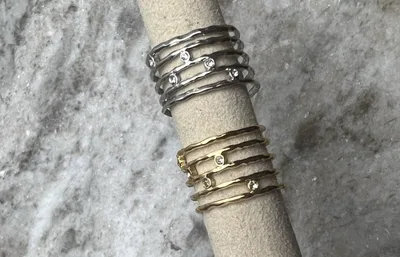 Bague ajustable Rebecca (dorée ou argentée)