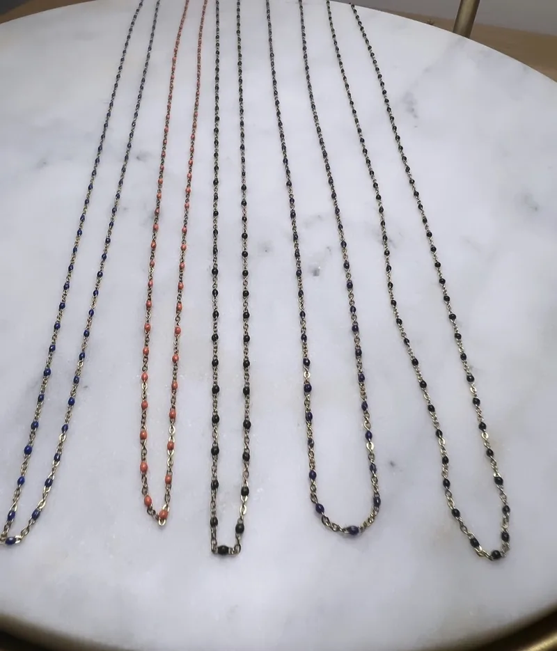 Sautoir Céline 80cm (kaki,violet,noir,orange,gris,bleu roi)