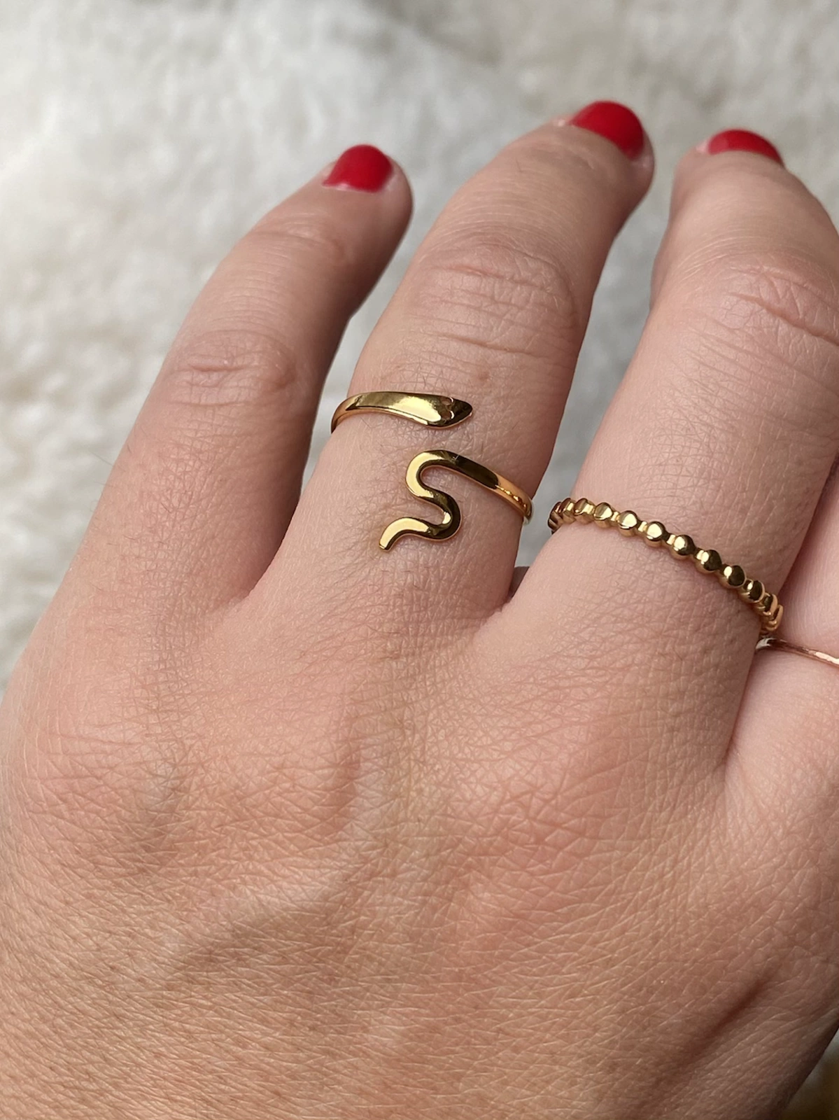 Bague ajustable Isis  dorée