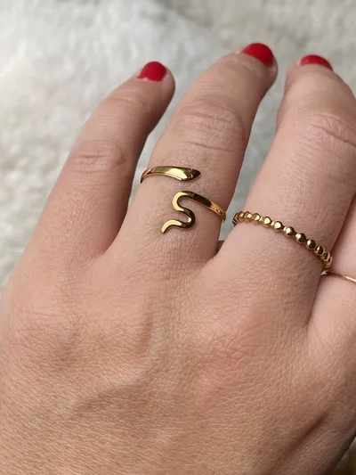 Bague ajustable Isis  dorée