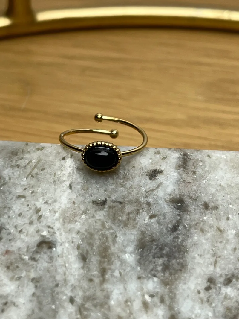 Bague ajustable Candice (vert, blanche, noire)