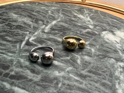 Bague ajustable Aline (doré, argenté)