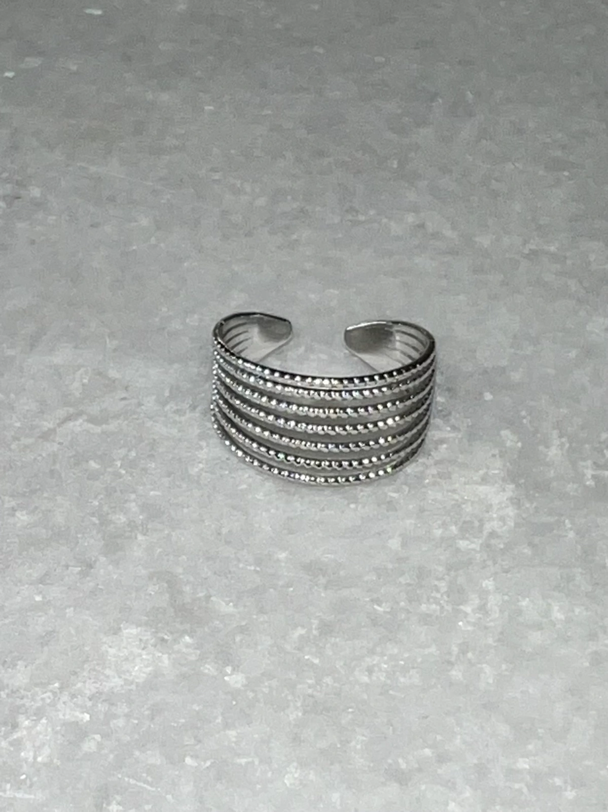 Bague ajustable Inès argenté