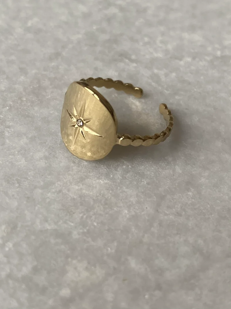 Bague ajustable Rose (dorée/argentée)