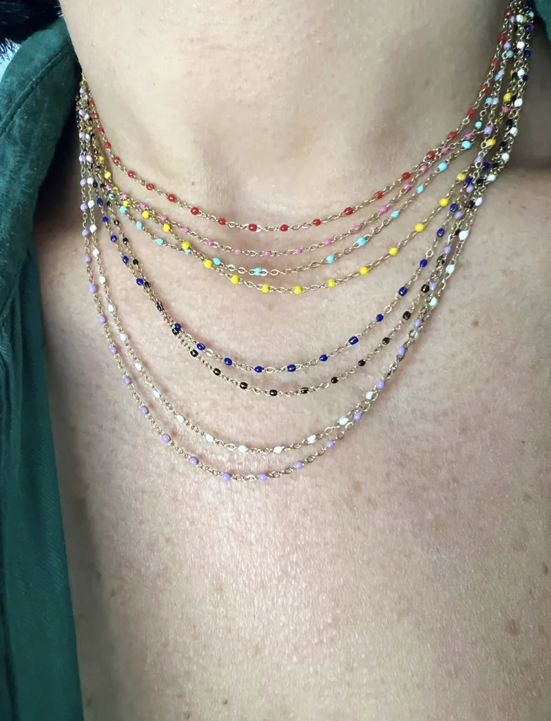 Collier Céline (blanc, noir…)