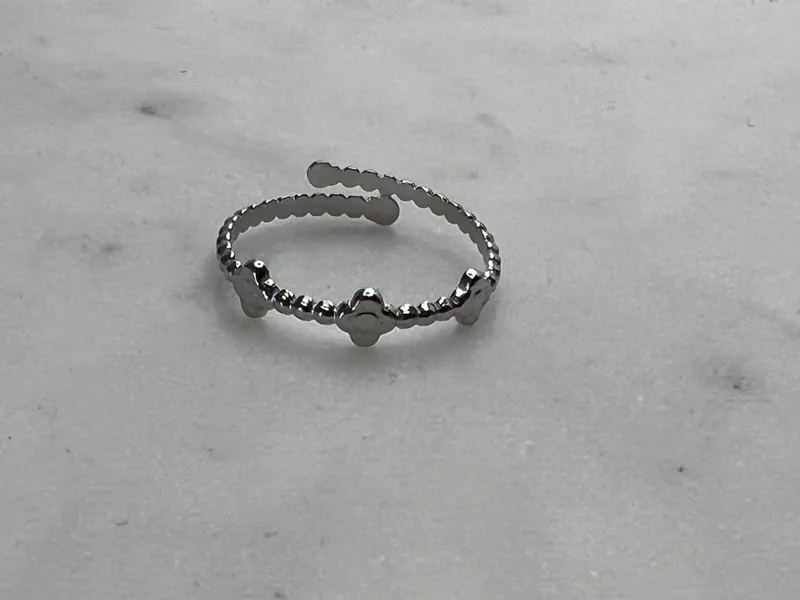 Bague ajustable Hope argentée