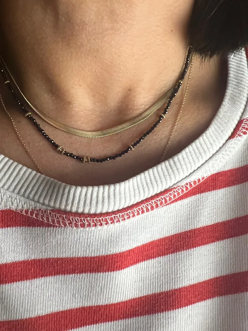 Collier Capri pierres naturelles (bleu, multi, blanc, noir, vert)