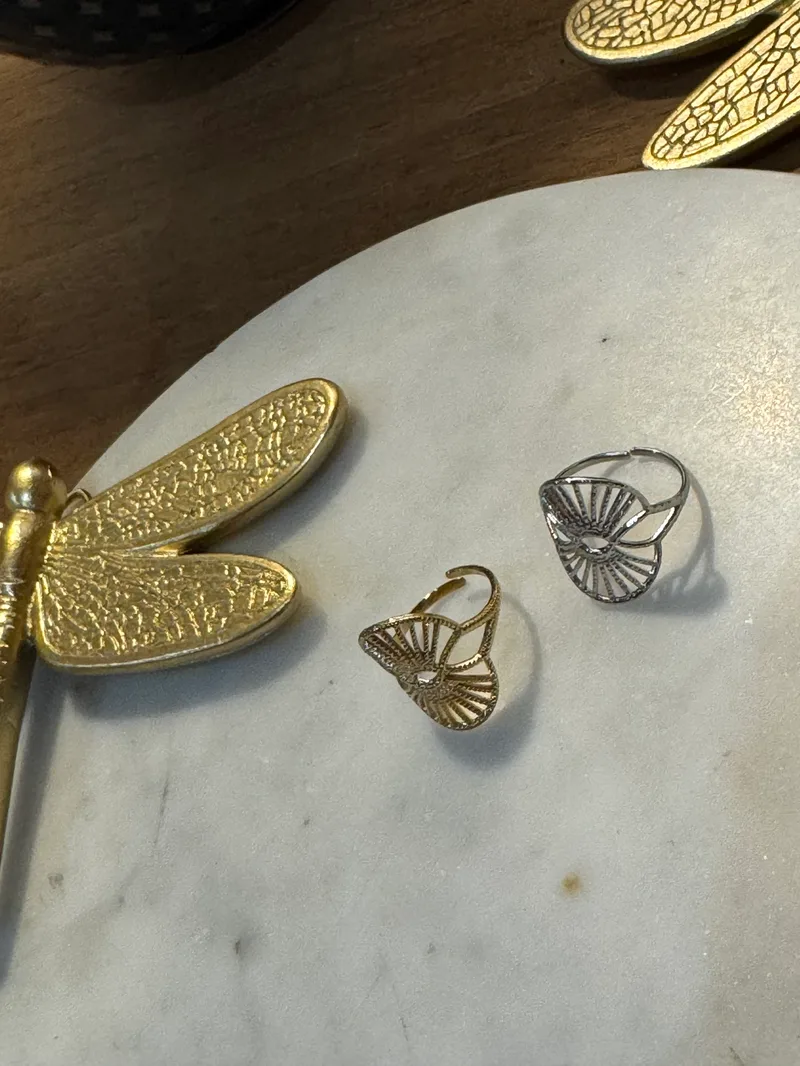 Bague ajustable Delia (dorée ou argentée)