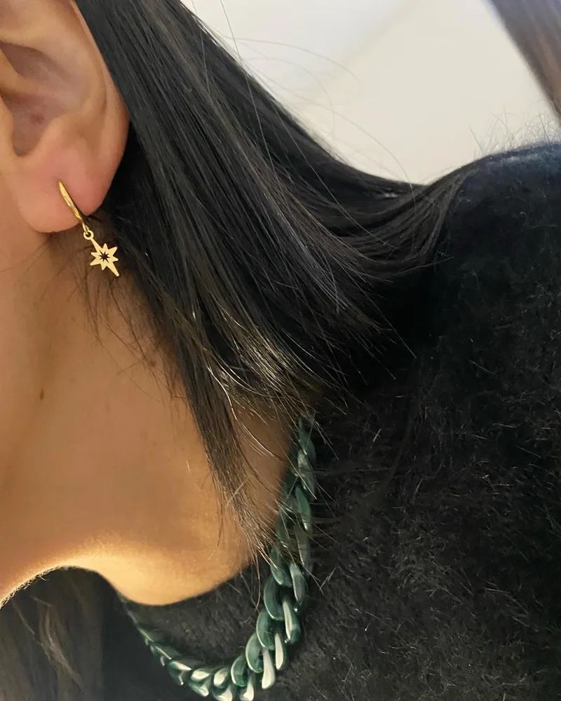 Mini créoles Star (dorées ou argentées)