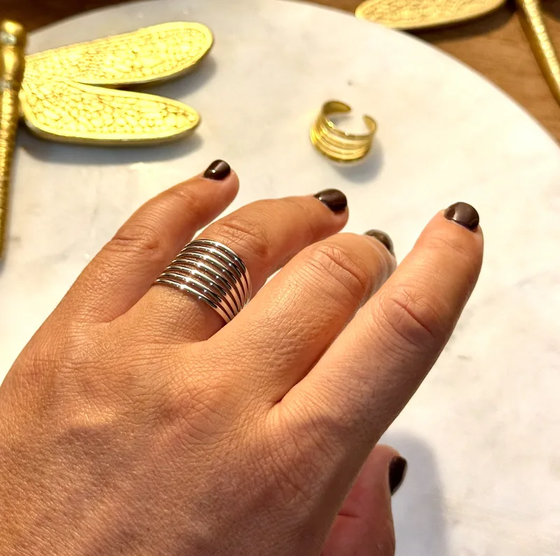 Bague Babette ajustable (dorée ou dorée)