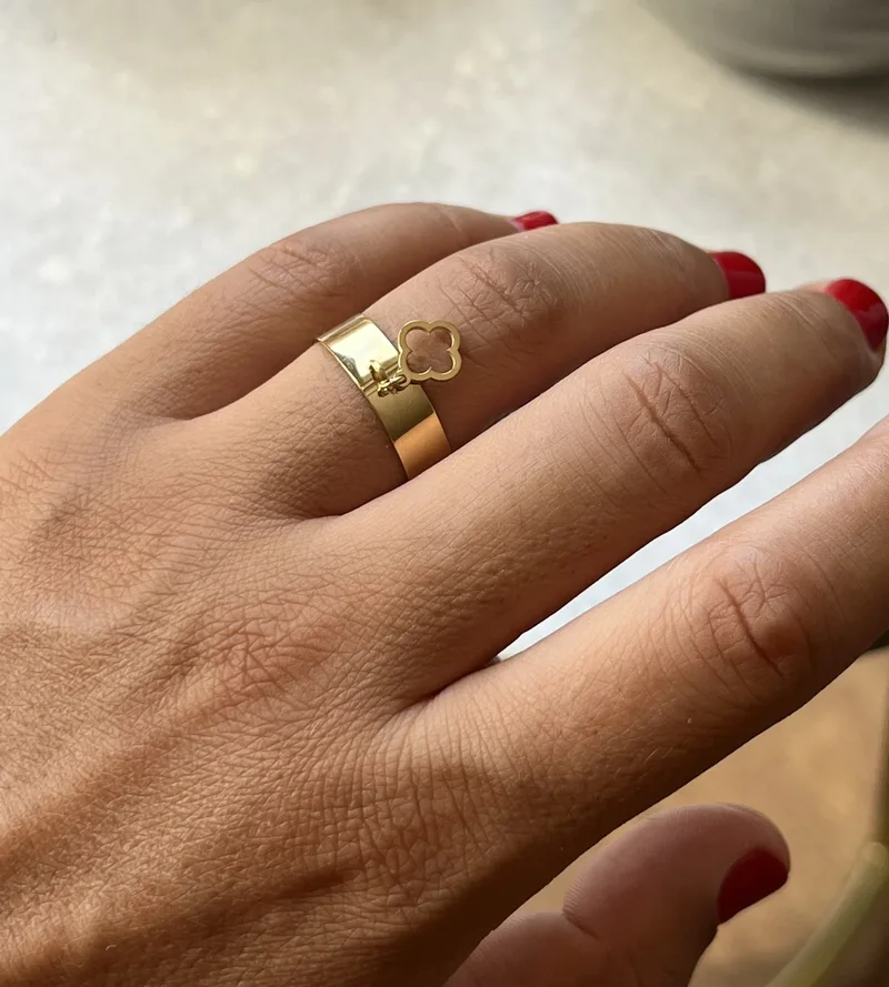 Bague ajustable Lucky (dorée ou argentée)
