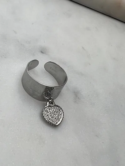 Bague ajustable Hélène argentée