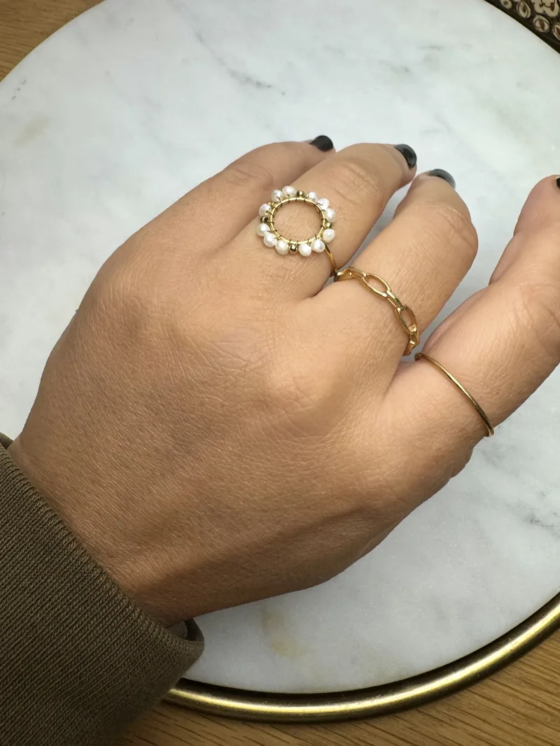 Bague ajustable Isidora dorée