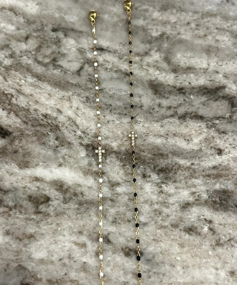 Bracelet Mona  trèfle ou croix strass