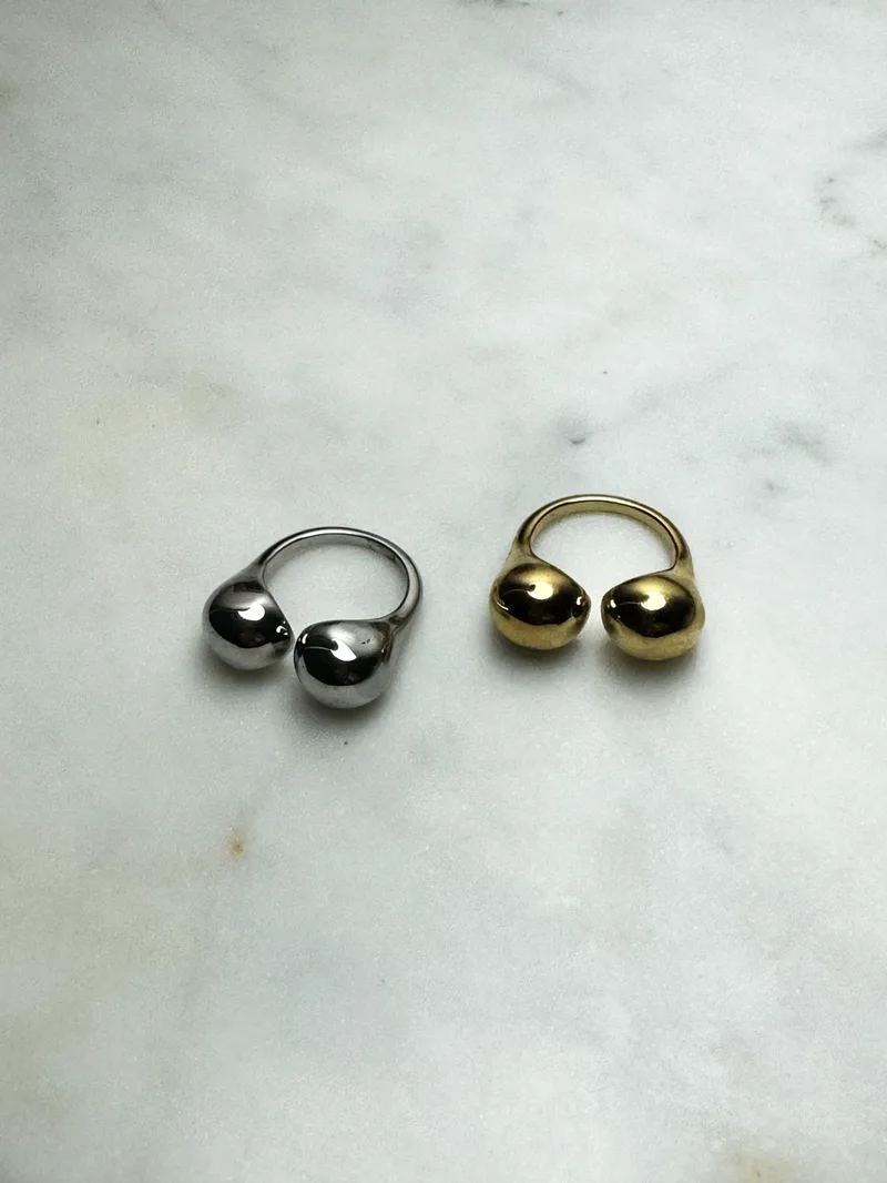 Bague ajustable Lenny (doré ou argenté)