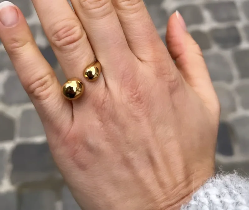 Bague ajustable Aline (doré, argenté)