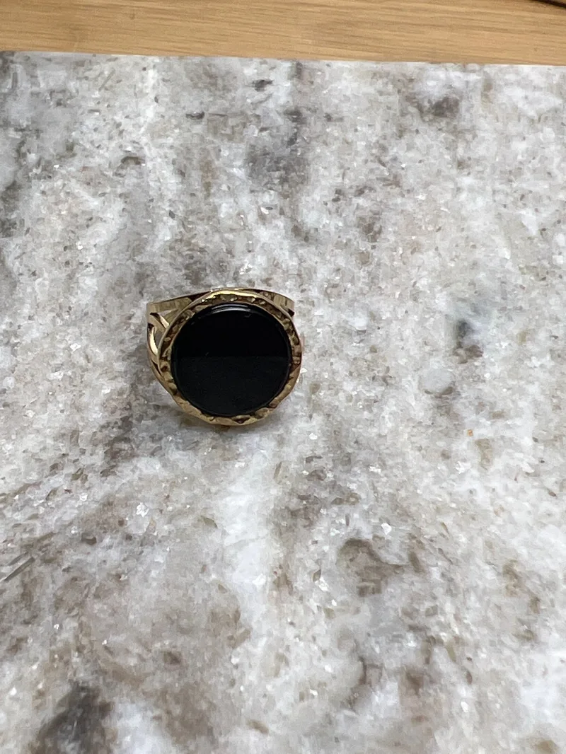 Bague ajustable Doris noire