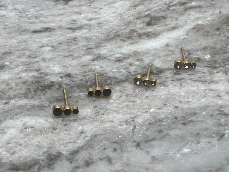 Puces Valentine (noires/transparentes)