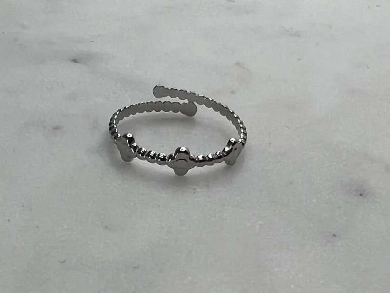 Bague ajustable Hope argentée