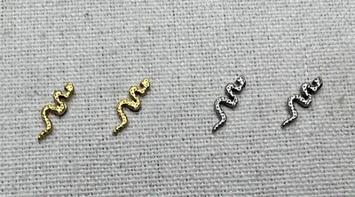 Puces Serpent  (dorées,argentées)
