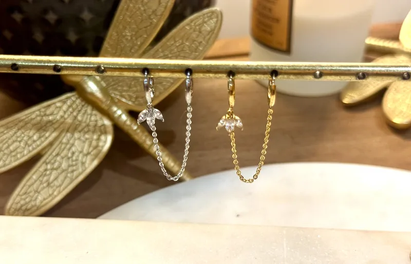 Mono Fleur (dorée ou argentée)