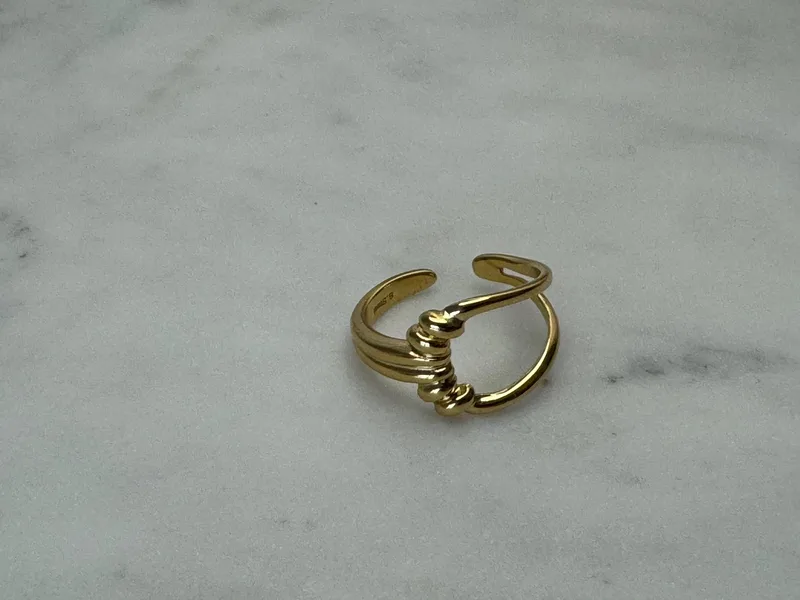 Bague ajustable dorée