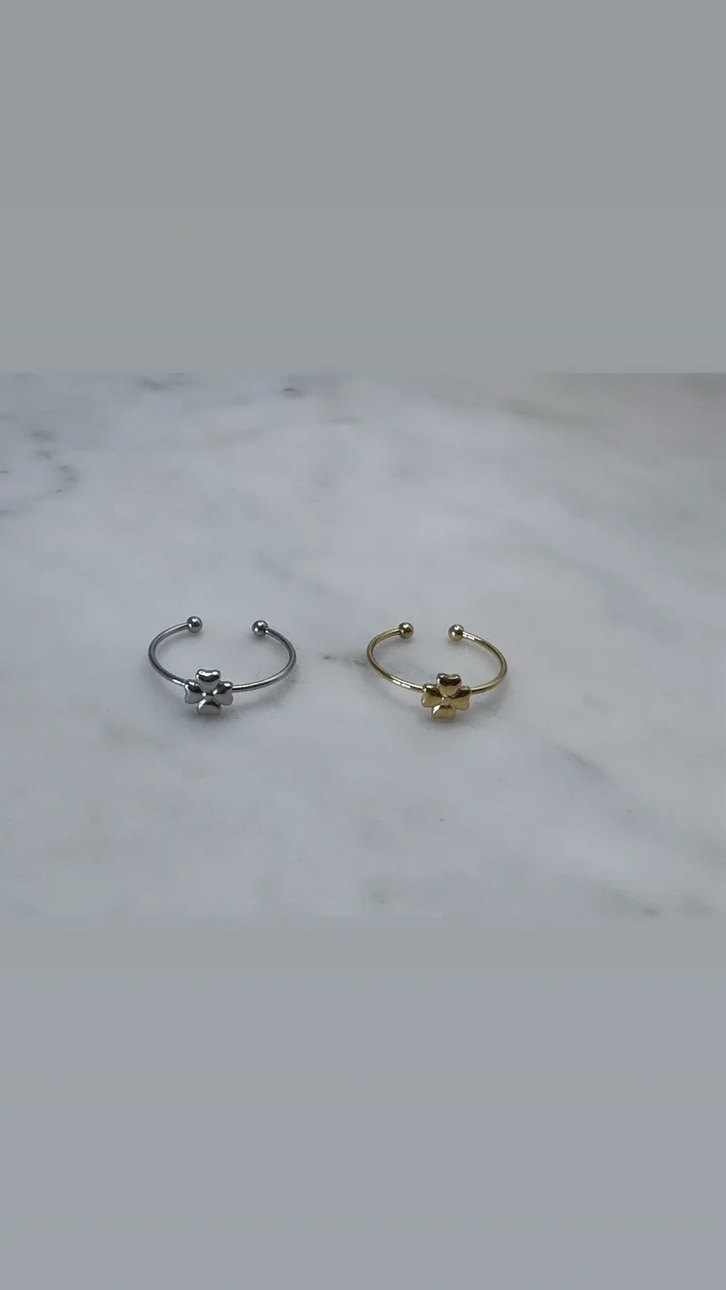 Bague ajustable Hope (dorée/argentée)