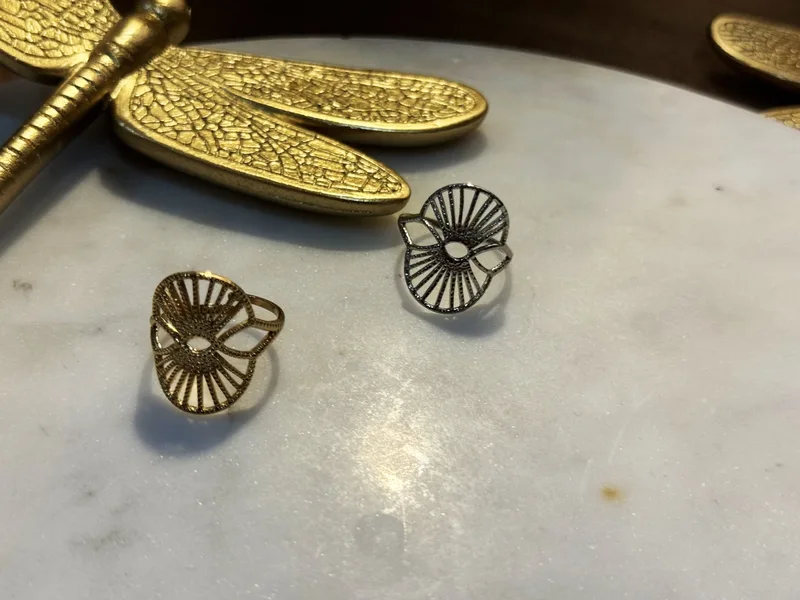 Bague ajustable Delia (dorée ou argentée)