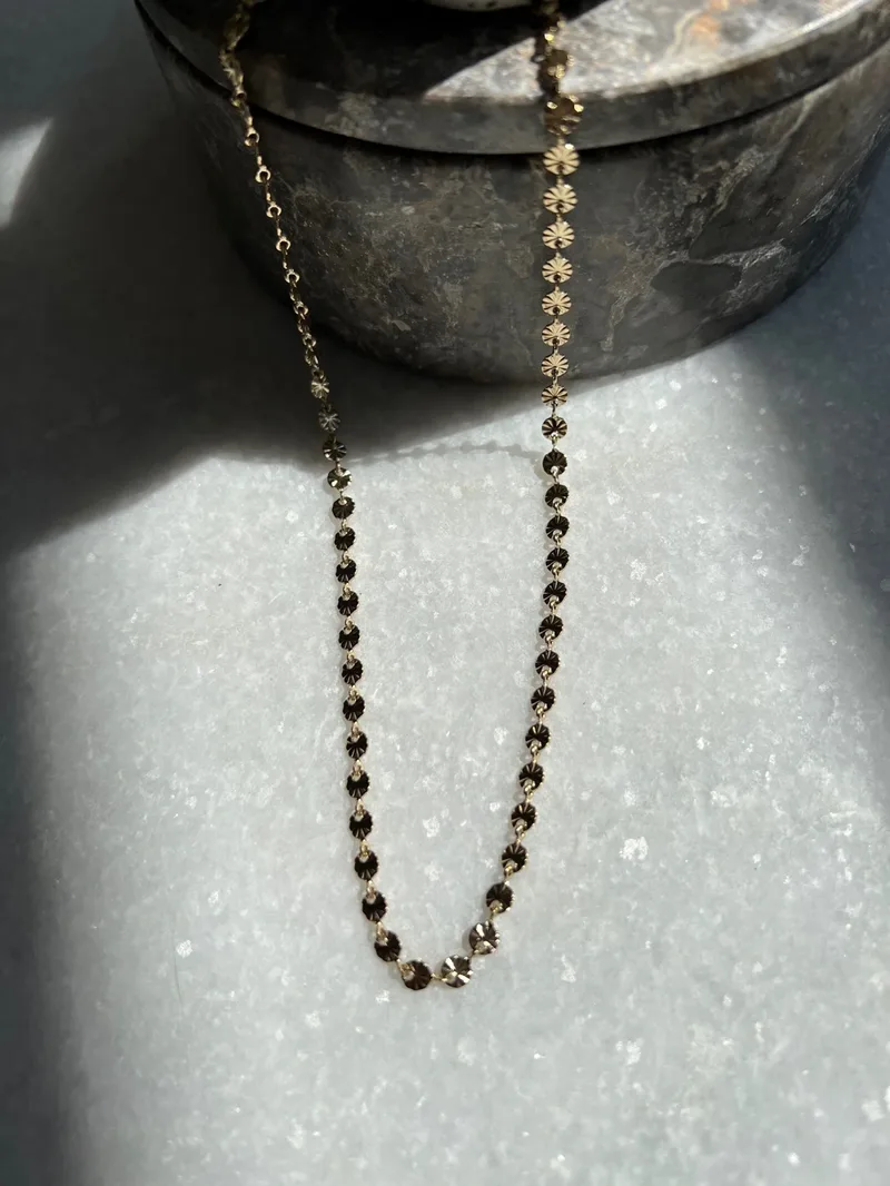 Coller Fleur  doré