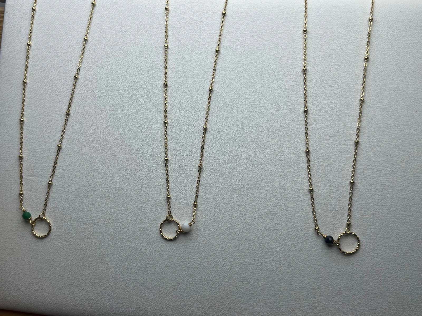 Collier Adélaïde (vert/noir/blanc)