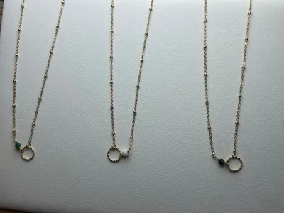 Collier Adélaïde (vert/noir/blanc)
