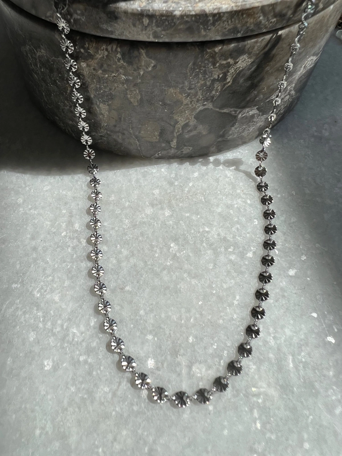 Collier Fleur  argenté