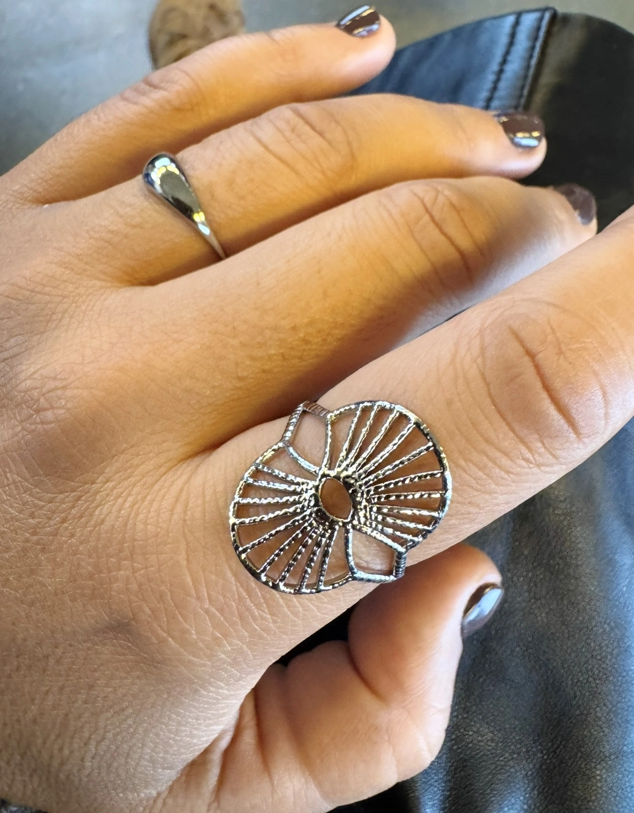 Bague ajustable Delia (dorée ou argentée)