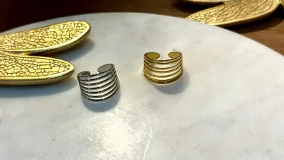 Bague Babette ajustable (dorée ou dorée)