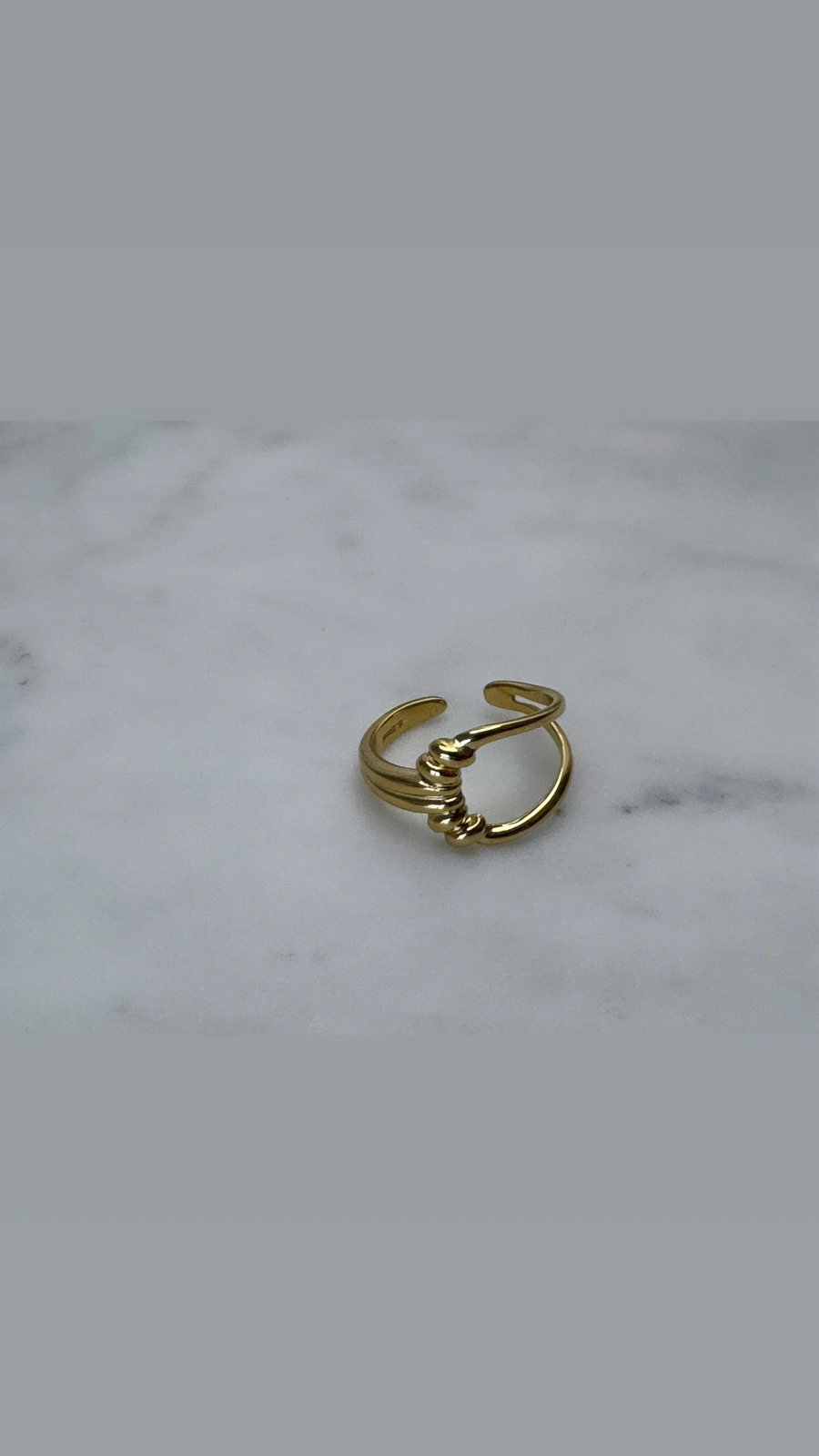 Bague ajustable dorée