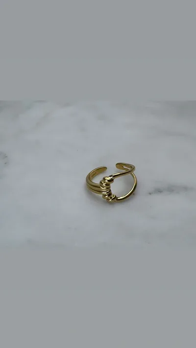 Bague ajustable dorée