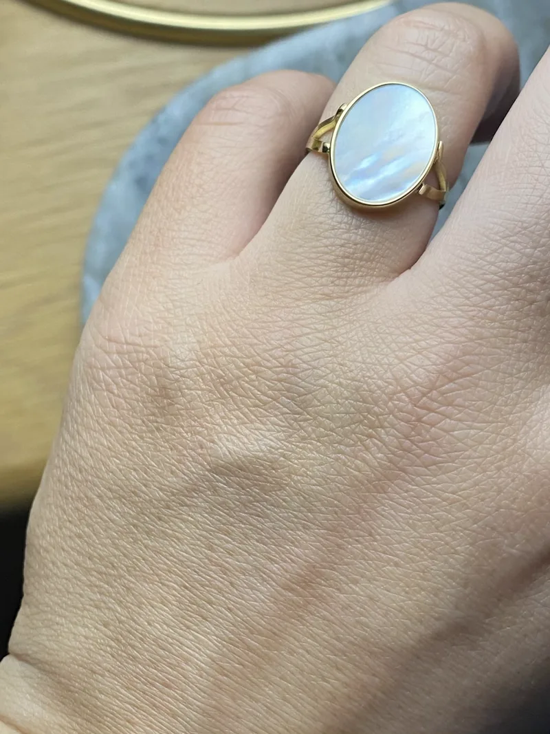 Bague Malia nacrée ajustable
