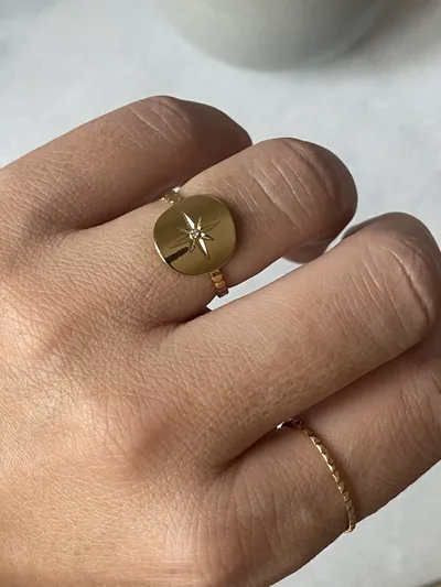 Bague ajustable Rose (dorée/argentée)
