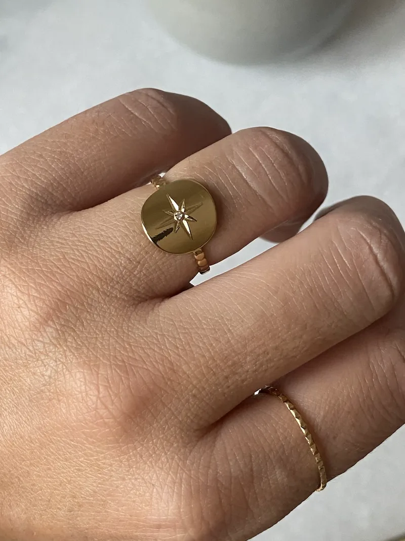 Bague ajustable Rose (dorée/argentée)