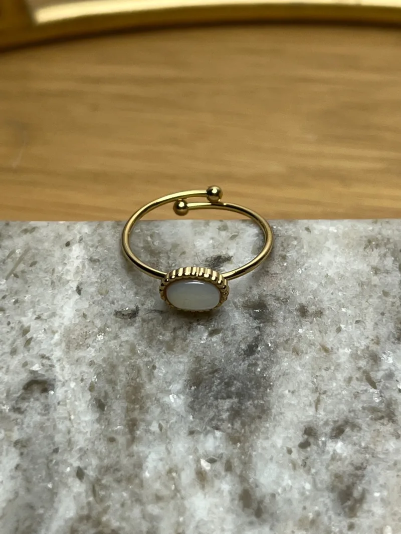 Bague ajustable Candice (vert, blanche, noire)